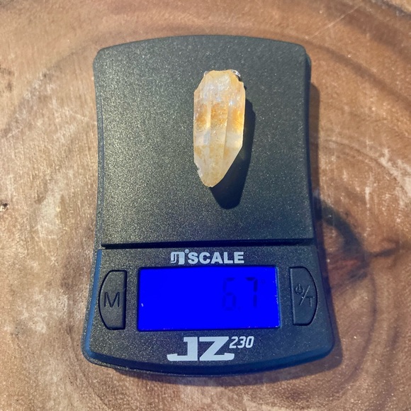 Crazy Lace Agate Bracelet & Peach Lemurian Quartz Pendant Set - Picture 6 of 7